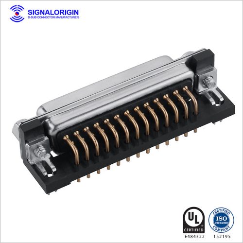 25 pin D-sub female PCB right angle connector