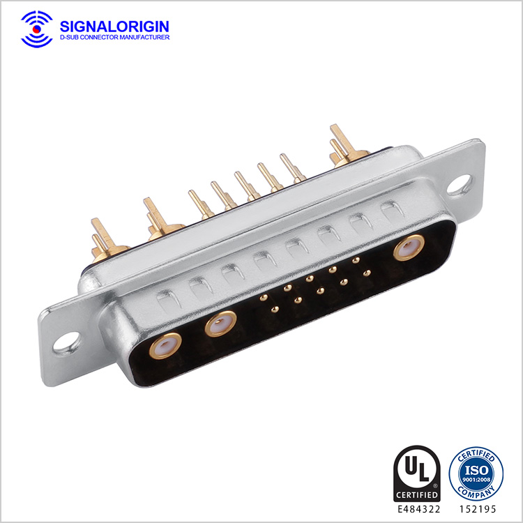 13W3 D-Sub coaxial male connector manufacturer