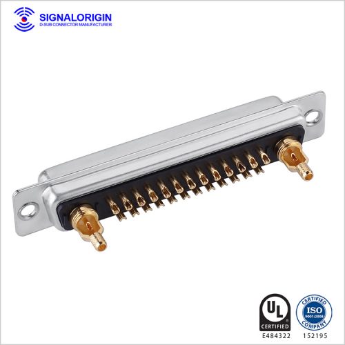 27W2 D-sub coaxial connector female solder cup