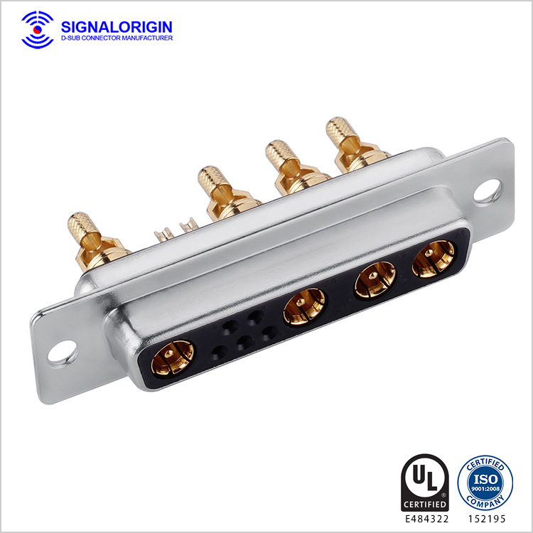 9W4 D-sub coaxial connector female solder cup