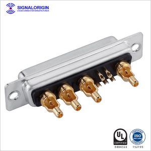 9W4 D-sub coaxial connector female solder cup