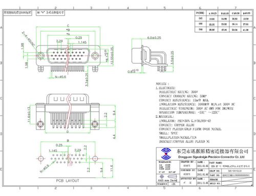 26 pin high density D-sub connector manufacturer