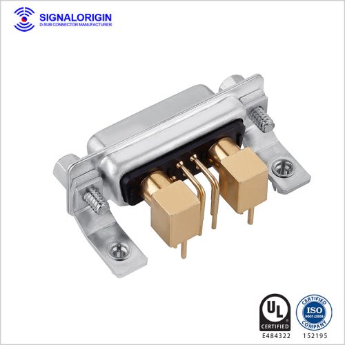 7W2 D-sub coaxial connector female pcb right angle