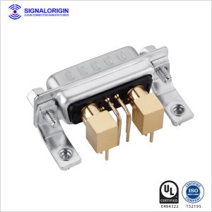 7W2 D-sub coaxial connector male PCB right angle