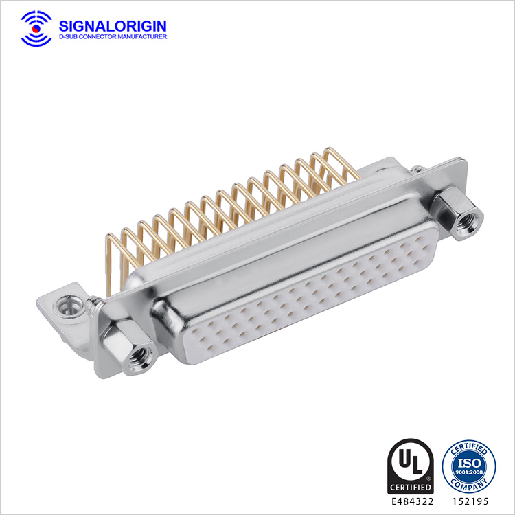 44 pin D-sub connector female right angle type