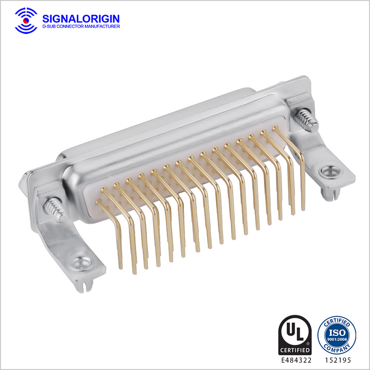 44 pin D-sub connector female right angle type