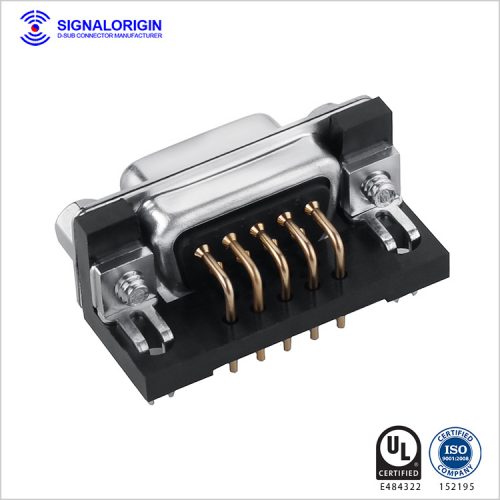 9 pin d-sub connector female pcb right angle