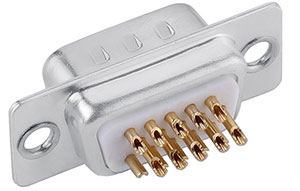 High density DB15 connector male solder cup