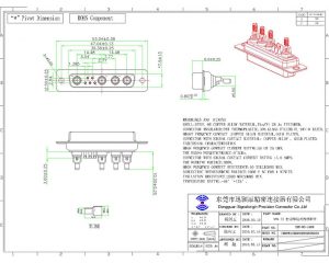 9W4 D-sub coaxial connector female solder cup