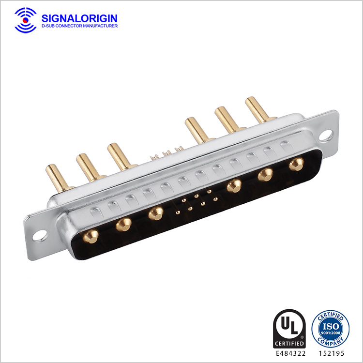 13W6 D-Sub high current long solder cup connector