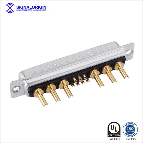 13W6 D-Sub high current long solder cup connector