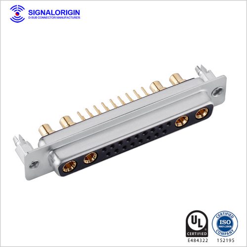 21W4 D-Sub female high current connector straight type