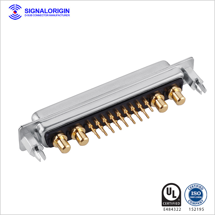 21W4 D-Sub female high current connector straight type