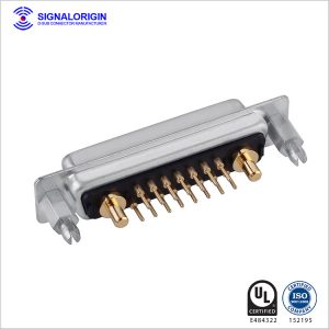 17W2 D-Sub female high current connector straight type