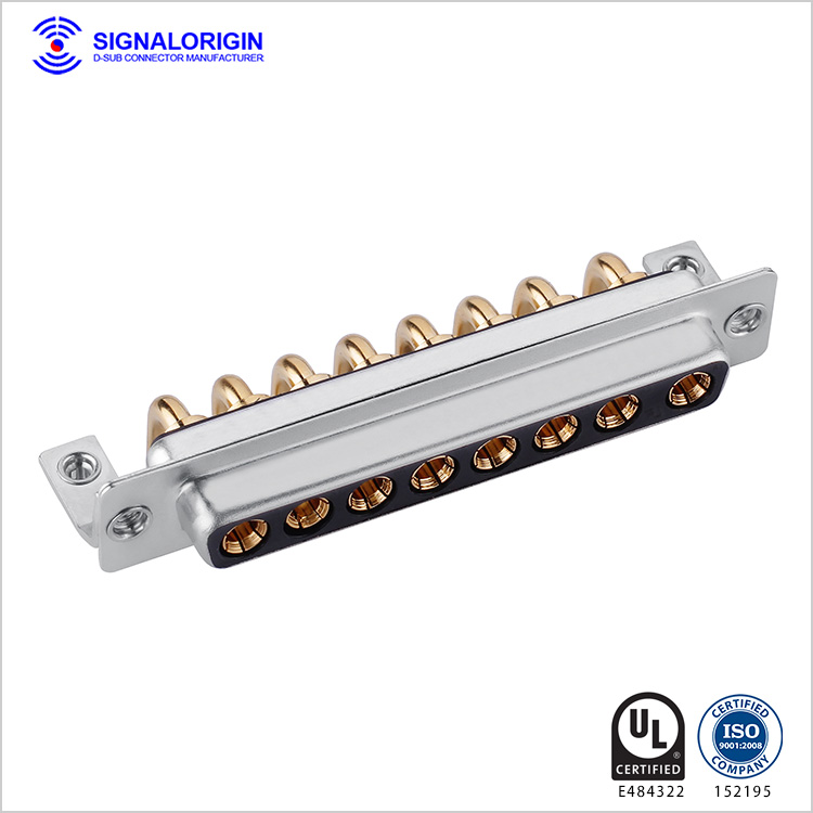 8W8 D-Sub high current female connector right angle type