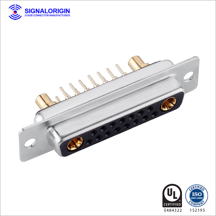 17W2 D-sub mix contact connector socket straight type