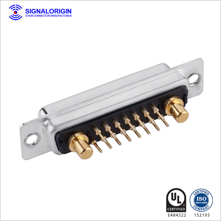 17W2 D-sub mix contact connector socket straight type