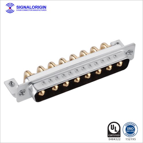 8W8 D-sub high current male connector right angle type