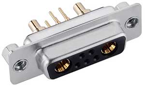 7W2 D-sub high current female dip type connector