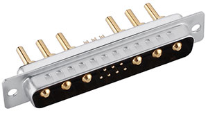 13W6 D-Sub high current long solder cup connector