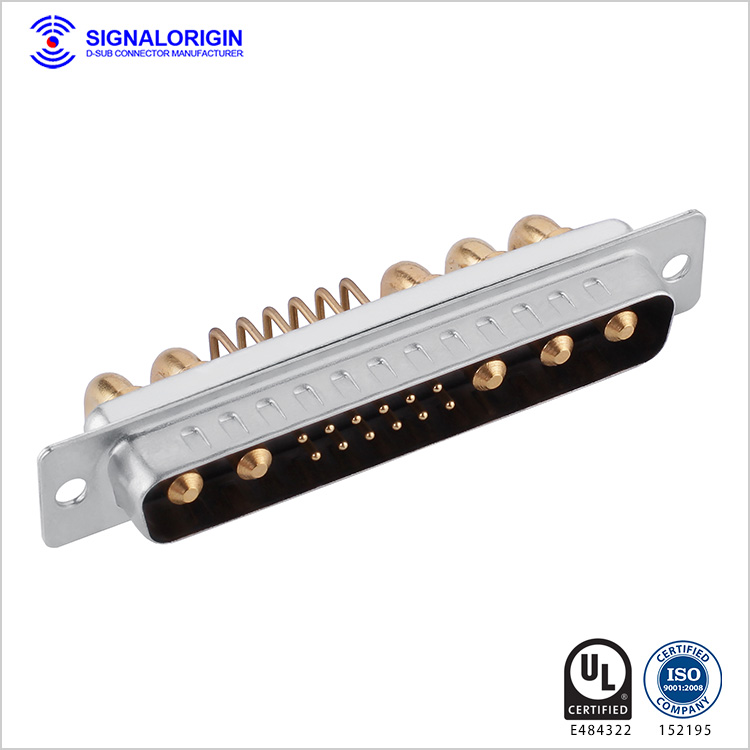 17W5 D-sub mixed contact high current connector