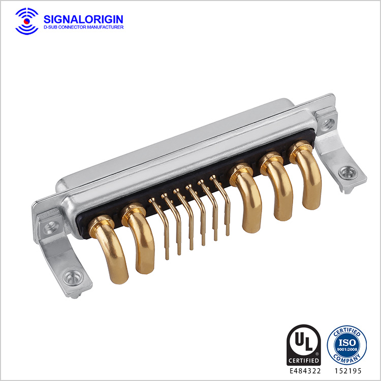 17W5 D-sub female right angle connector supply
