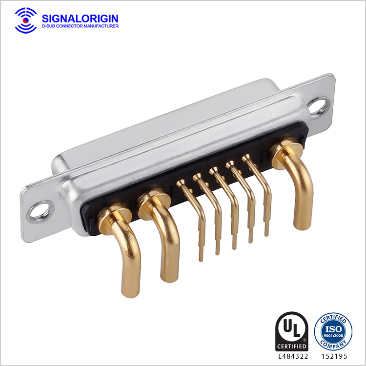 13W3 D-sub female right angle connector supply