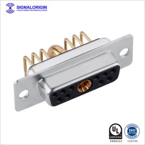 11W1 D-sub female right angle high current connector