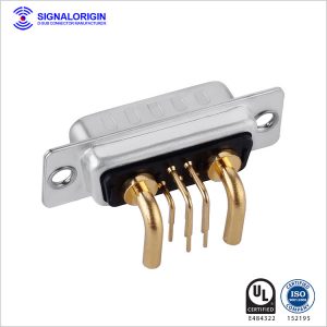 7W2 D-sub male right angle high current connector