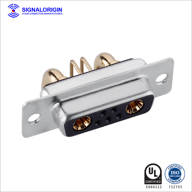 7W2 D-sub female right angle high current connector