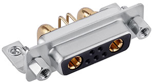 7W2 D-sub female right angle connector with screws