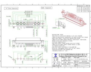 17W5 D-sub female right angle connector supply